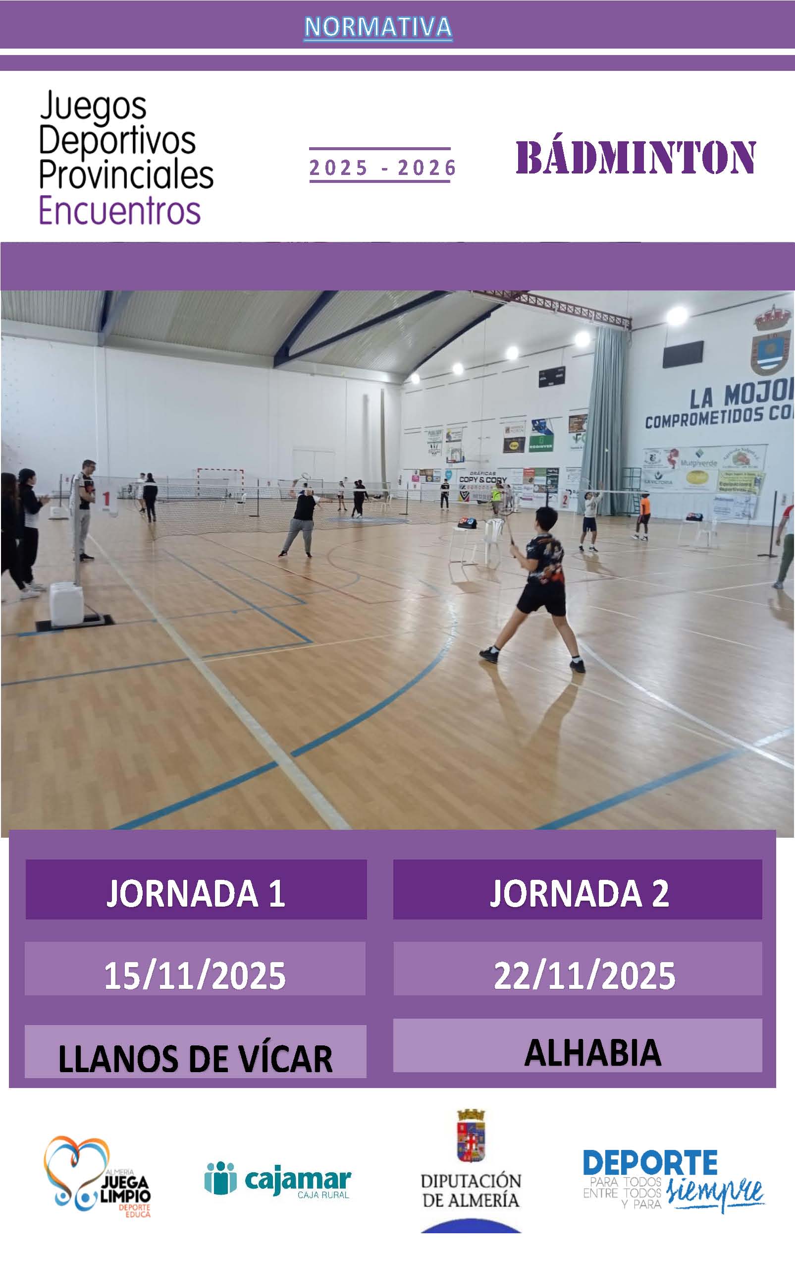 Encuentros Educativos de Promoción del Bádminton. Llanos de Vícar 15-11-25
